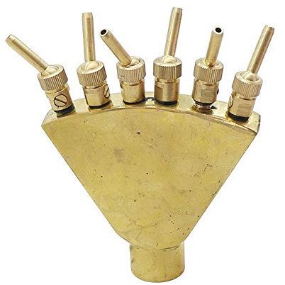 Gartenschlauch Schnellverbindung 1 Pc 1 Inch Messing-justierbarer Phoenix-Endstück Scattering Brunnen-Düse mit sperately Ventil Garten Landschaft Zier Sprinkler (Color : 1 inch)