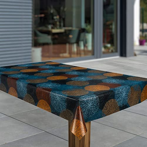 laro Wachstuch-Tischdecke Abwaschbar Garten-Tischdecke Wachstischdecke PVC Plastik-Tischdecken Eckig Meterware Wasserabweisend Abwischbar, Muster:Feuerwerk Bunt, Größe:100x120