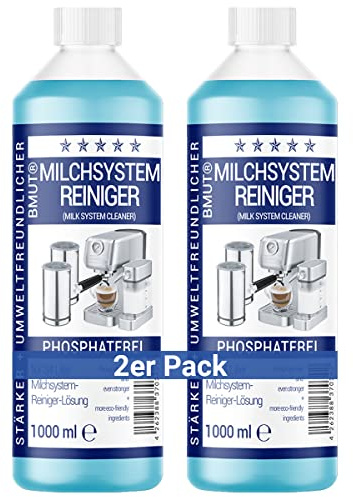 2x 1000ml Milchsystemreiniger Konzentrat für Kaffeevollautomat, Milchschäumer, Milchschaumreiniger, Milchreiniger, Universal für alle Hersteller