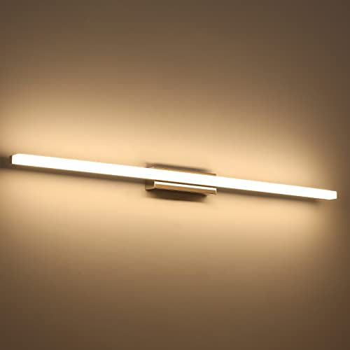 Klighten Lampe Miroir LED Salle de Bains 20W 90cm, IP44 Lumiere Miroir Salle de Bain Moderne, Applique Murale Salle de Bain, 110-240V, 1300 Lumen, Blanc Chaud 3000K
