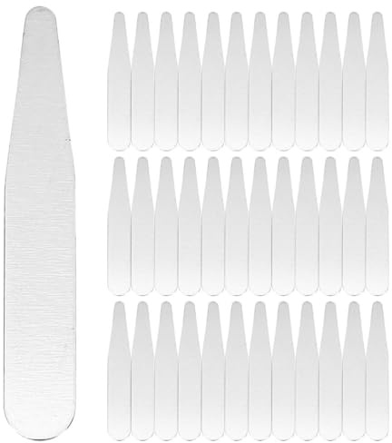 36 Pcs Metal Collar Stays for Men, Stainless Steel Shirt Collar Inserts with Storage Box Durable Suit Accessories for Formal Dress Shirts