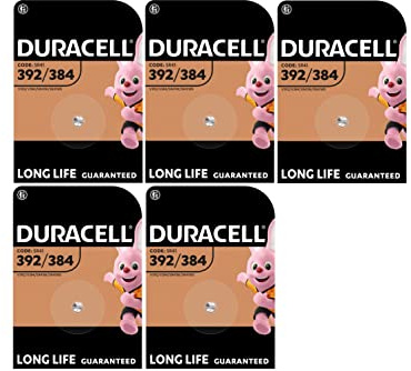 Duracell 392/384, SR41, Uhrenbatterie - 5 Batterien