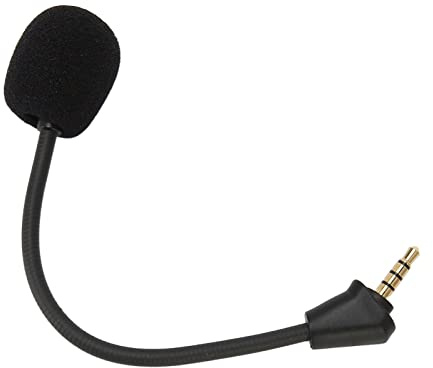 Mikrofon-Ersatz-Boom-Mikrofon, Kompatibel mit Hyper X Cloud II Wireless, für Cloud Core, für Cloud Pro Silver, für Cloudx Gaming Headsets, Geräuschunterdrückung, 3,5-mm-Buchse