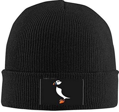 874 Klassische Beanie Mütze Papageientaucher Slouch Beanie Mütze Design Kopfbedeckung Bequem Beanie Mütze Für Frauen Herren Männer 30X18 cm