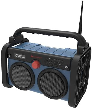 soundmaster DAB85BL Radio de Chantier Dab+, FM AUX, Dab+, FM Bleu, Noir