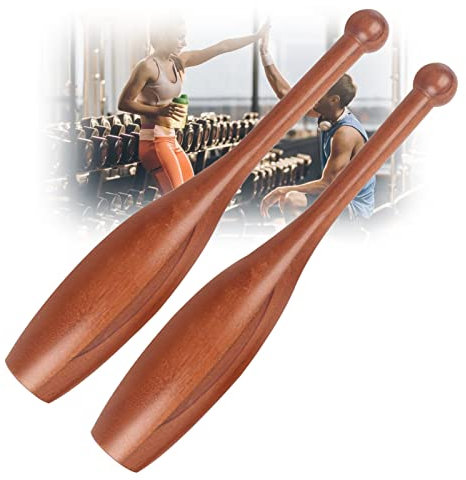 Wood Indian Clubs Paar 2 lb für die Ausbildung des Holzkontakts -Trainingsclubs für Krafttraining. Rehabilitation verbessert das Grip Ganzkörpertraining für Männer Frauen
