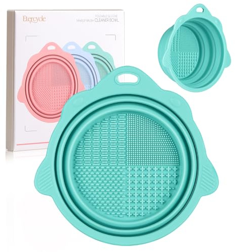 Etercycle Cuenco limpiador de brochas de maquillaje de silicona plegable
