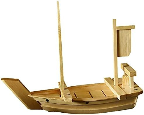 Plateau de service à sushi en bois, assiette de bateau, grand plateau à sushi de pouces, assiette de service de bateau, plateau de service de fruits pour restaurant de sushi, maison ou planche de sash