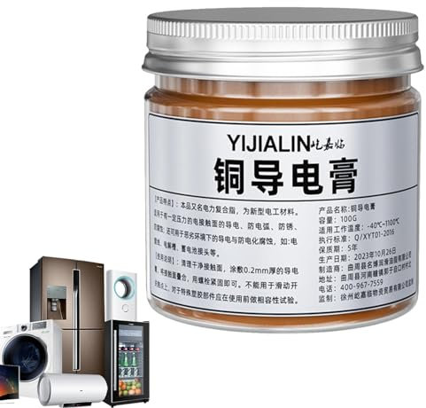 Lambo Grasso conduttivo, grasso al rame, Grasso elettrico al rame antiruggine da 100 g, Lubrificante conduttivo versatile per auto, grasso composto automobilistico per collegamenti elettrici