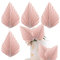 Xsstarmi 4 Pack Paper Palm Fan Cake Topper Palm Spear Leaves Fan Cake Pick DIY Insert Cake Decorations for Baby Shower Wedding Bridal Shower Birthday Anniversary Party Supplies Pink