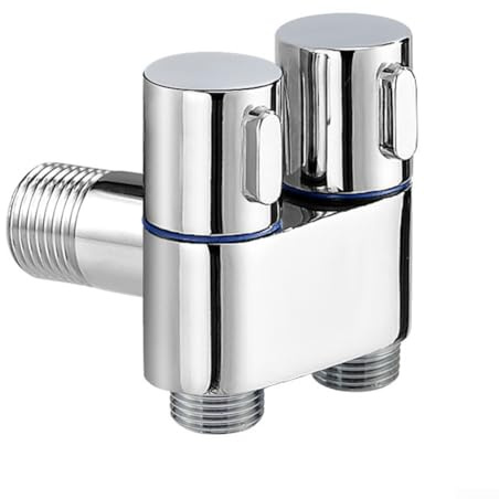 Eawfgtuw Hand Held Bidet Sprayer Kit - Double Outlet Angle Valve Bidet Spray Kit, Shower Bidet Tap Spray Kits for Toilet, Bathroom, Pet Washing Or Toilet Cleaning, Adjustable Pressure(Angle Valve)