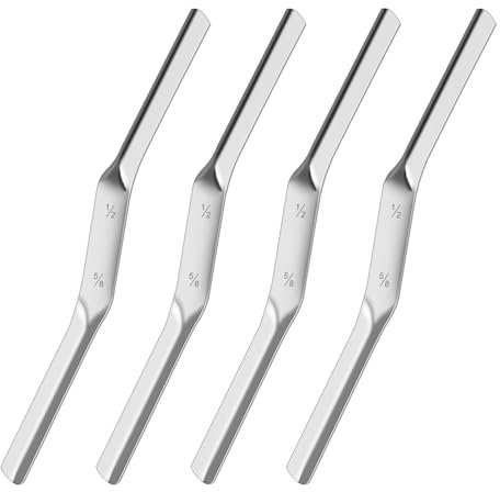 YGKYMVW Giunto per mattoni a doppia estremità, 4 pezzi strumento per falegname 1/2 x 5/8, strumento di puntamento per malta per muratori