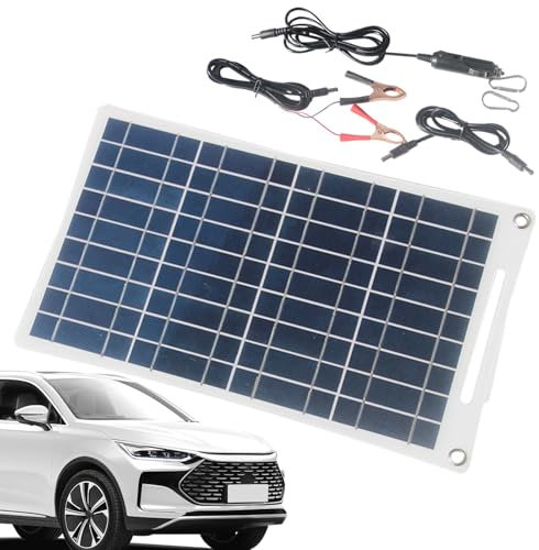 Caricabatterie per auto con pannello solare da 25 W, 18 V/5 V, per macchine agricole, trattori, ATV, auto, moto, barca, strumento di ricarica per la manutenzione 'energia, 34 x 21 cm