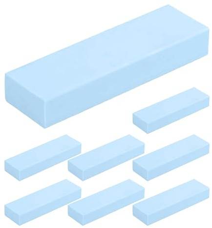 Polissage pour acier inoxydable - Gomme à gratter - Outil de restauration - Facile à utiliser - 8 caoutchoucs réutilisables pour poêles, casseroles, four, nettoyage de en cuivre, nettoyant de