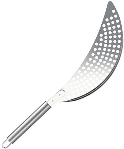 Stainless Steel Held Pot Strainer, Durable Pasta Strainer with Handle, Durable Insert Pan Drainers, for Spaghetti Fry Noodles Fruit Vegetable Kitchen Pots Pans (36×6.5 Cm/14.17×2.55 Inch)
