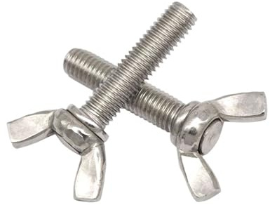 M3-M10 Flügelschrauben Länge 6-100mm Edelstahl Schmetterlingsschraube DIN316 2/50 Stück(M10x100-2Pcs)