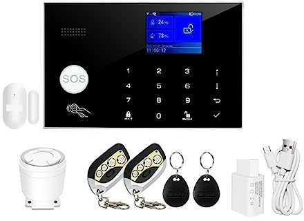 Wifi Alarm System 433MHz Home Burglar Security Alarm Wireless Wired Detector RFID Touch Keyboard Temperature Humidity(K)