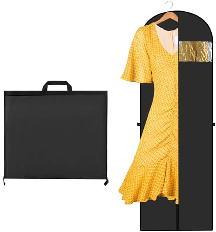 Kleidersack Lang 180 cm Faltbare Kleidersäcke mit Reißverschluss, 180 x 60 cm Anzugtasche Anzugsack Kleiderhülle Lang, Atmungsaktive Kleiderschutzhülle für Brautkleider Anzug Mäntel Aufbewahrung