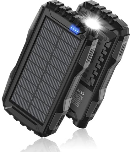 Cargador portátil Solar Charger Power Bank 42800mAh, Banco de energía compacta Carga Solar: Carga de Respaldo de Campamento rápida Ligera para Caminar de Viaje al Aire Libre