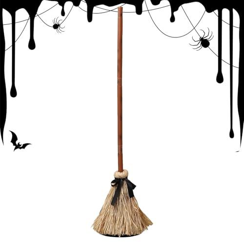 Halloween Broom - Floating Dancing Witches Broom Horror Props,Halloween Decorations with Spooky Sound for Home Porch Yard Outdoor Living Room Patio Haunted House