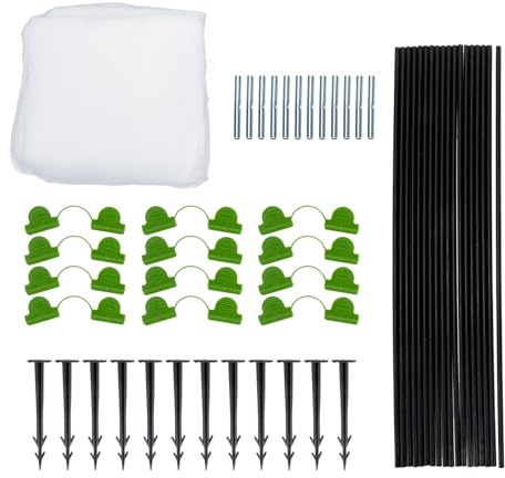 UPKOCH Filet Jardin Anti-Insectes et Oiseaux avec Arceaux Renforcés Barrière de Protection pour Légumes Fruits et Plantes Résistant Couverture pour Plates-Bandes Surélevées