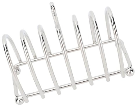 Yosoo Health Gear Porta Toast in Acciaio Inossidabile, Portapane Stile Vintage a 6 Fette per Bancone della, Organizer Antiruggine per Toast, Bagel, Pane Elegante per Casa, Ristorante, (Stile 3)