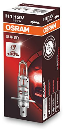 Osram 64150SUP SUPER H1, Halogen-Scheinwerferlampe, 12V, 1er Faltschachtel