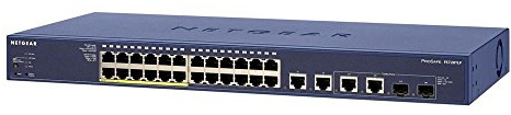 Netgear FS728TLP Switch PoE Fast Managed Pro Fast Ethernet 10/100 28 Porte, con 12 Porte PoE a 100 W, 6 Porte Gigabit in Rame/SFP da 1G, Montaggio su Rack