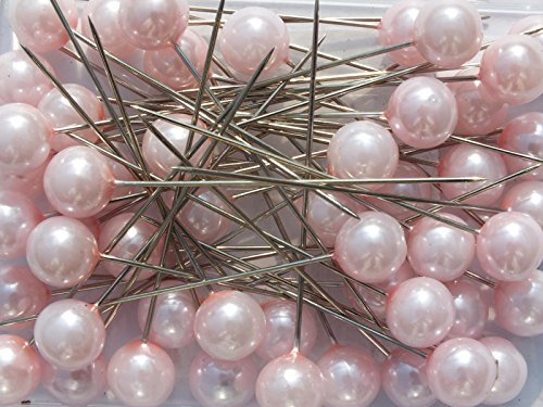 Perlen-Nadeln Deko-Nadeln Perle ROSA 10mm 50 Stück ACHTUNG! KEINE STECKNADELN