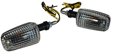Motorrad-Trike-Blinker Carbon-Optik mit getöntem Glas (1 Paar) 21-W-Glühlampe