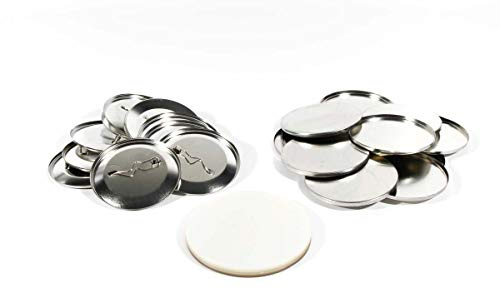Buttonrohlinge 59mm inkl. Sicherheitsnadel (500 Stück) kompatibel mit Badgematic Buttonmaschine