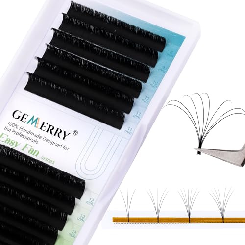 GEMERRY Wimpern Volumentechnik Easy Fan Lashes 0,05 C curl 8-14mm | 3D 5D 8D 10D Selbstfächernd Volumen für Wimpernverlängerung Lash Extensions (0.05-c curl-mix)