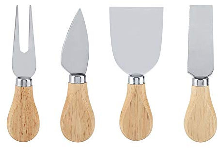 Aramox 4PCS / Set Coltelli per Formaggio, Manico in Legno Set di Coltelli per Formaggio Set di Utensili per Formaggio Tagliapasta per Tagliare il Formaggio