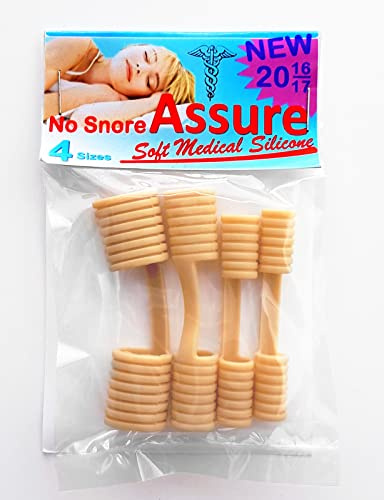 NO SNORE ASSURE 4 verschiedene Größen - Schnarchstopper, Premium Nasenspreizer, Anti Schnarch Nasendilatator