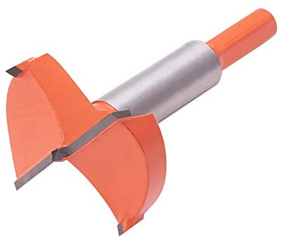 Utoolmart Forstner Holzbohrer Bohrer mit 50 mm Durchmesser Hartmetallspitze Professionelle Holzbearbeitung Lochsäge Holzschneider 85 mm Länge Orange für Scharniersperrholz Power Rotary Tool 1St