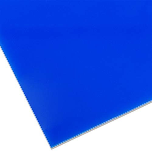 PLEXIGLAS® GS, 3 mm dick, 12 x 25 cm, Blau Transluzent (5H48) | Farbiges gegossenes Acrylglas mit transluzenter Wirkung; gut geeignet für Lichtobjekte, Modellbau, Displays und Zuschnitte