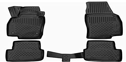 Element Halkfria 3D-gummigolvmattor för Dodge RAM 1500/2500/3500 Crew Cab 02-12 Front Mats Only