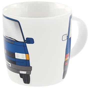 BRISA VW Collection - Volkswagen Combi Bus T4 Camper Van Mug de Café en porcelaine (New Bone China), Tasse à Thé, Grand gobelet pour la Cuisine, Atelier, Camping/Cadeau/Souvenir (Avant/Bleu)