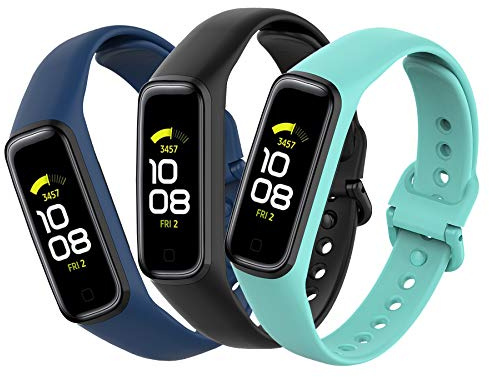 MIJOBS 3-teilige Armbands Kompatibel mit Samsung Galaxy Fit2 Silikonarmband Sportriemen Kompatibel mit Samsung Galaxy Fit2 Armband