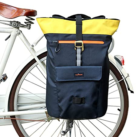 Tourbon wasserdichter Nylon-Fahrrad-Rucksack für Laptop, Reise, Tagesrucksack, Schultasche, groß