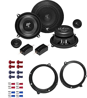 Hifonics VX 5.2E Auto Lautsprecher Boxen 320 Watt 13 cm 2 Wege Kompo kompatibel mit Audi A4 (B5) 1994-2001 Türen Front