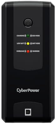 CyberPower Line-Interactive USV Tower UT1200EIG 1200VA/700W, AVR automatische Spannungsregulierung, GreenPower UPS Bypass, LED Statusanzeigen, 6X IEC C13 Ausgang, USB HID, Relais, RJ11/RJ45