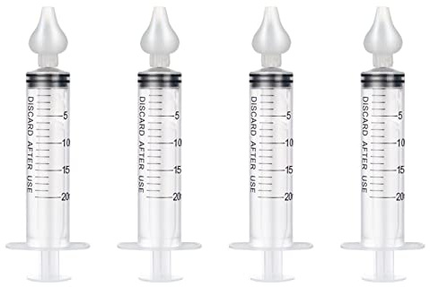 Irrigador nasal infantil, 2 cajas de jeringas portátiles irrigador nasal limpiador de nariz para lavado de senos nasales dispositivo de sistema de enjuague (20 ml)