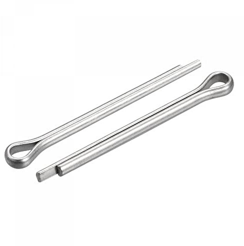 sourcing map 60Stk. Geteilter Splint 2mm x 20mm 316 Edelstahl Klipp Befestigung für Automobilindustrie Mechanik Silber