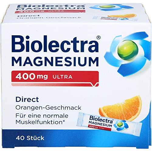 Biolectra Magnesium 400 mg ultra Direct Granulat Orangengeschmack, 40 St. Beutel