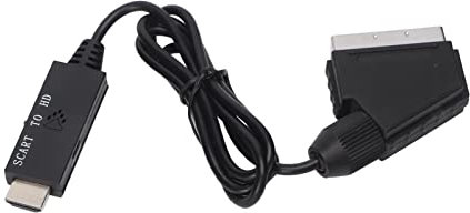 Adaptateur Péritel vers HDMI, 720P 1080P Commutation Péritel vers HDMI Câble de Convertisseur Vidéo avec Câble d'alimentation USB pour Original DVD Set Top Box