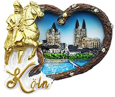 Kölner Dom Deutschland Kühlschrank Magnet Reise Souvenir 3D Kühlschrank Dekoration Magnetaufkleber Handbemalt Handwerk