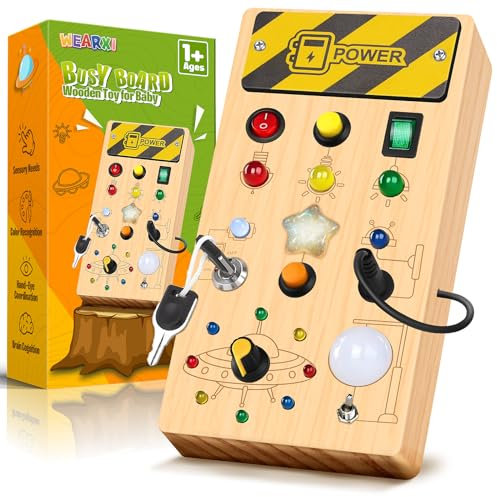 Montessori Spielzeug ab 1 Jahr Busy Board, Sensorik Spielzeug Geschenk 1 Jahr Junge Mädchen, Kinderspielzeug ab 1 Jahr, Motorik spielzeug, Geschenke für Mädchen Junge, Adventskalender Füllung Kinder