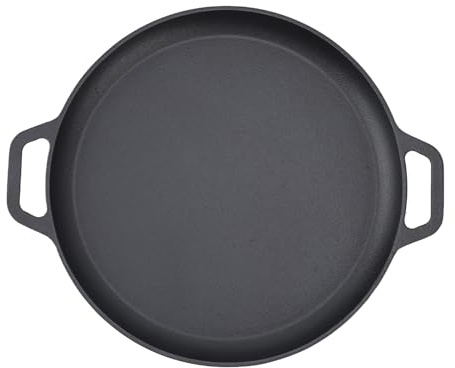 Padella Piatta per Pancake, Padella Piatta per Pancake, Padella Antiaderente per Crepe Padella Piatta per Pancake, Riscaldamento Antiaderente Padella Piatta per Pancake in Ghisa Addensata per(30 cm)
