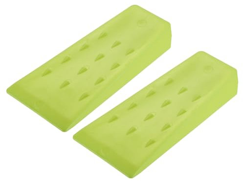 QUARKZMAN 2pcs Abattage Coins Arbre Coupe 5 Plastique Tronçonneuse Coin Ensemble pour Tronçonneuse Accessoires Extérieur Équipement Forestière Fournitures Outils, Vert